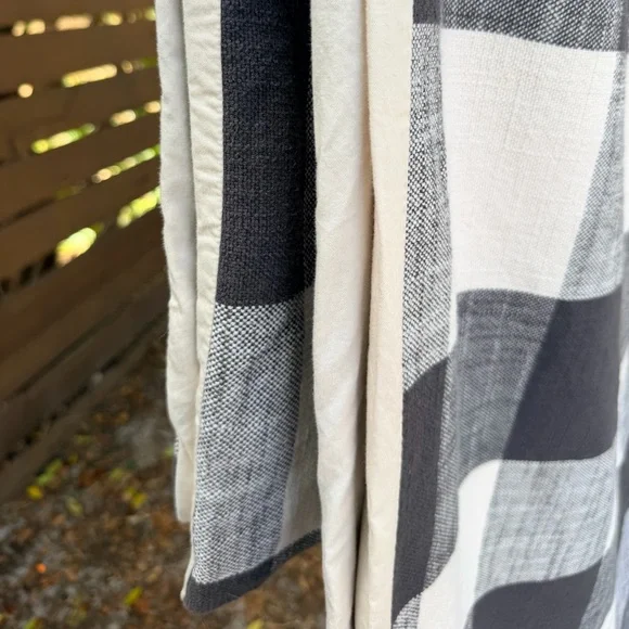 Pottery Barn Buffalo Check Duvet Cover King/Cal King Black Ivory 100% Cotton - Picture 4 of 12